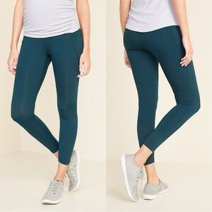 Old Navy Maternity Full-Panel PowerSoft Side-Pocket 7/8-Length Leggings XXL